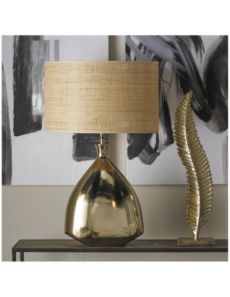 Blanc D' Ivoire - Statua Foglia dorata cm 10x1x62h