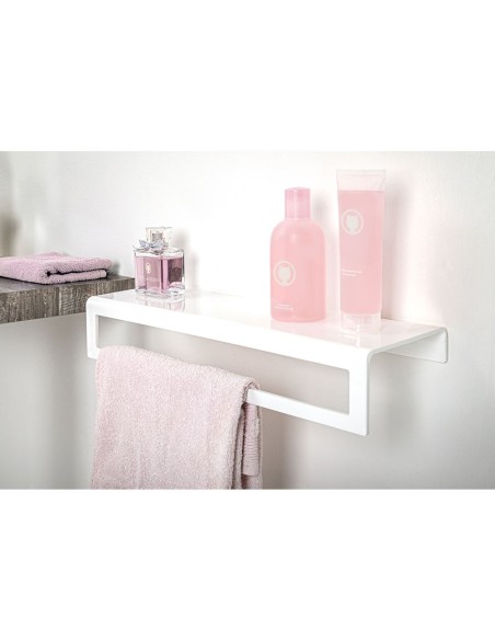 iPLEX Design - Clio Portasciugamano Big White in plexiglass - bianco - 55x10x16 cm