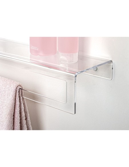 iPLEX Design - Clio Portasciugamano Big in plexiglass - Trasparente - 55x10x16 cm