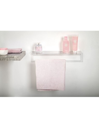 iPLEX Design - Clio Portasciugamano Big in plexiglass - Trasparente - 55x10x16 cm