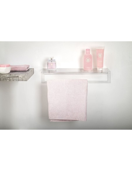 iPLEX Design - Clio Portasciugamano Big in plexiglass - Trasparente - 55x10x16 cm