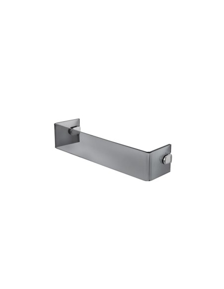 iPLEX Design - Clio Portasciugamani Mantile Small Fume' in plexiglass - fumè - 30x8x7,5 cm