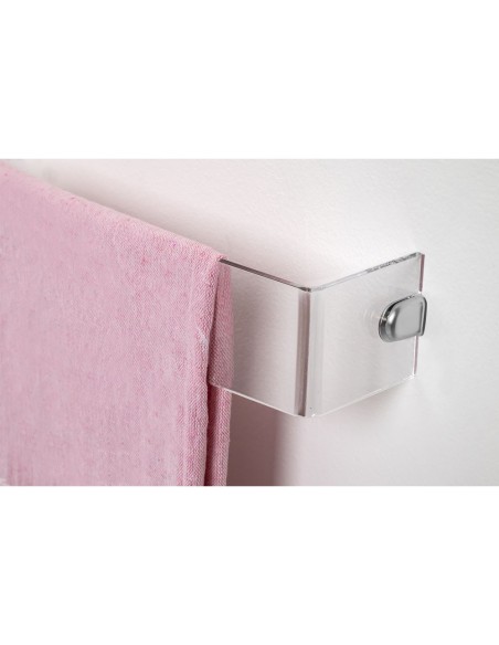 iPLEX Design - Clio Portasciugamani Mantile Medium in plexiglass - Trasparente - 45x8x7,5 cm
