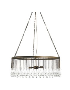 Blanc D'Ivoire - Lampadario VENDOME vetro e metallo bronzo diametro 80x30 cm
