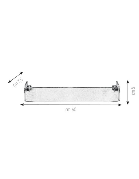 iPLEX Design - Clio Portasciugamani Mantile Large in plexiglass - Trasparente - 60x8x7,5 cm
