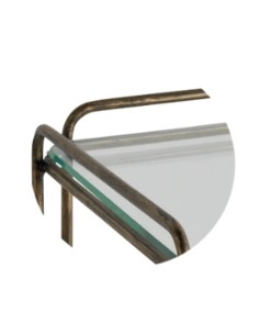 Blanc D' Ivoire - Trespolo Anatole vetro e metallo finitura ottone dorato cm 26x26x70 h 2
