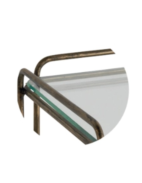 Blanc D' Ivoire - Trespolo Anatole vetro e metallo finitura ottone dorato cm 26x26x70 h