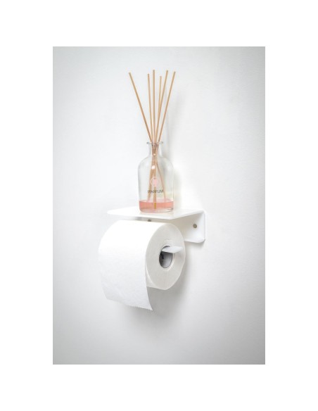 iPLEX Design - Clio Portarotolo White in plexiglass - bianco - 15x6,5x11 cm
