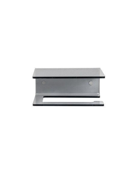 iPLEX Design - Clio Portarotolo Fume' in plexiglass - fumè - 15x6,5x11 cm