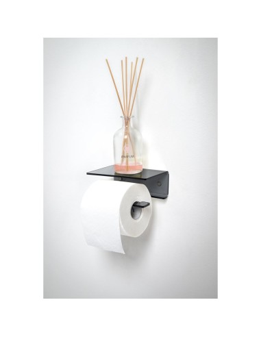 iPLEX Design - Clio Portarotolo Fume' in plexiglass - fumè - 15x6,5x11 cm