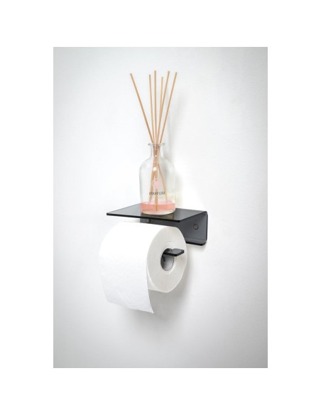iPLEX Design - Clio Portarotolo Fume' in plexiglass - fumè - 15x6,5x11 cm
