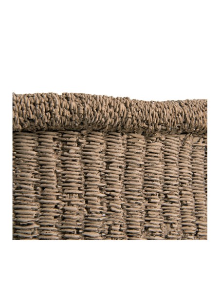 Blanc D' Ivoire - Cache-pot Cika in cemento beige effetto sacco cm 39x37x24 h