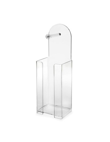 iPLEX Design - Clio Portarotoli (Di Scorta) in plexiglass - Trasparente - 14,5x45,5x12 cm