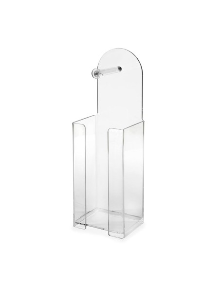 iPLEX Design - Clio Portarotoli (Di Scorta) in plexiglass - Trasparente - 14,5x45,5x12 cm