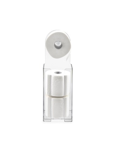 iPLEX Design - Clio Portarotoli (Di Scorta) in plexiglass - Trasparente - 14,5x45,5x12 cm