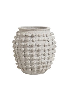 Blanc D' Ivoire - Cache-pot Cleia in cemento grigio chiaro dia. 37,5x37 h