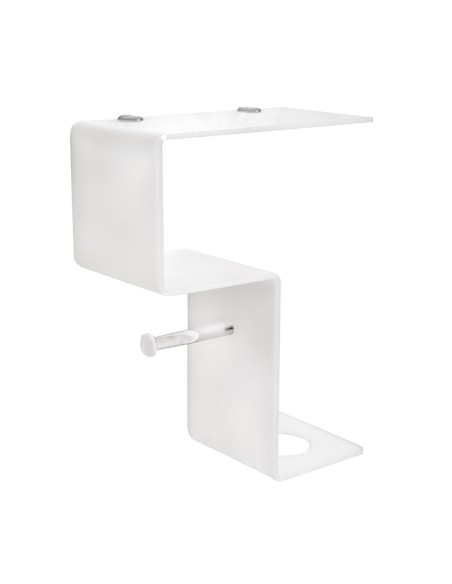 iPLEX Design - Clio Mensola Rotolo E Scopino 1 White in plexiglass - bianco - 30,5x38x15 cm