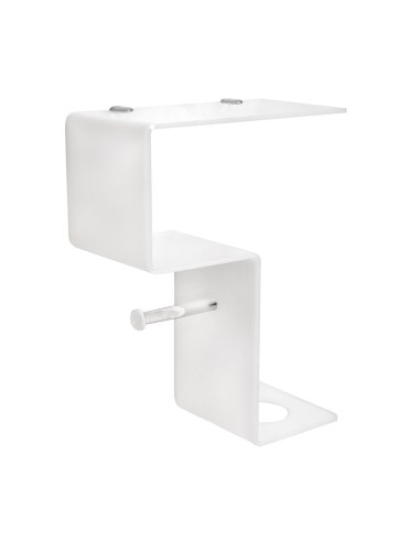 iPLEX Design - Clio Mensola Rotolo E Scopino 1 White in plexiglass - bianco - 30,5x38x15 cm