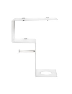 iPLEX Design - Clio Mensola Rotolo E Scopino 1 White in plexiglass - bianco - 30,5x38x15 cm
