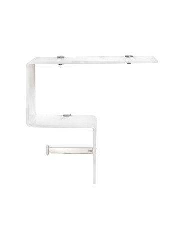iPLEX Design - Clio Mensola Rotolo E Ripiano 2 White in plexiglass - bianco - 30,5x30,5x15 cm