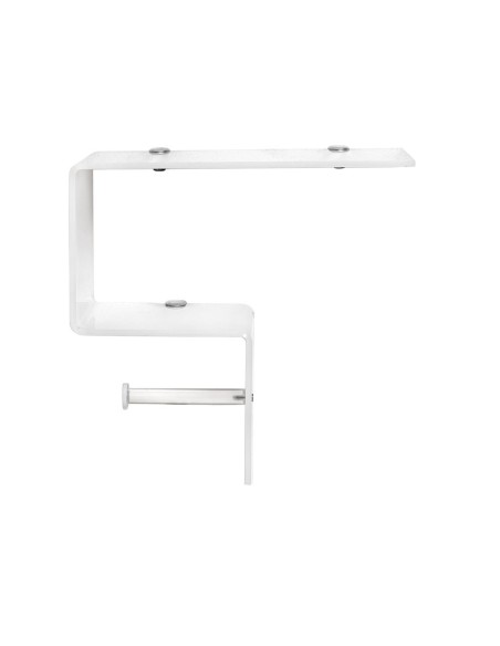 iPLEX Design - Clio Mensola Rotolo E Ripiano 2 White in plexiglass - bianco - 30,5x30,5x15 cm