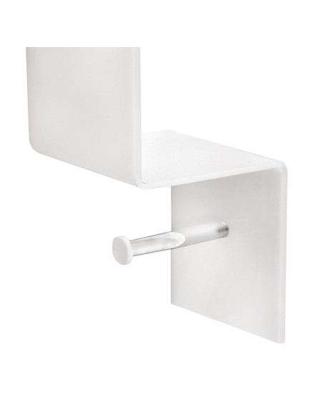 iPLEX Design - Clio Mensola Rotolo E Ripiano 2 White in plexiglass - bianco - 30,5x30,5x15 cm