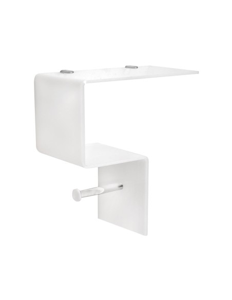iPLEX Design - Clio Mensola Rotolo E Ripiano 2 White in plexiglass - bianco - 30,5x30,5x15 cm