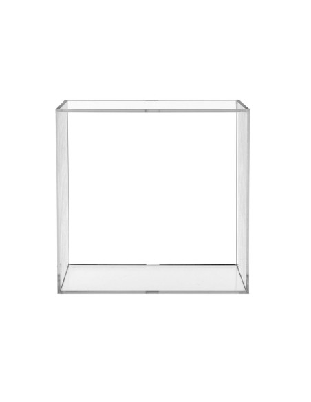 iPLEX Design - Clio Cubo Da Parete Plisse' in plexiglass - Trasparente - 30x30x15 cm