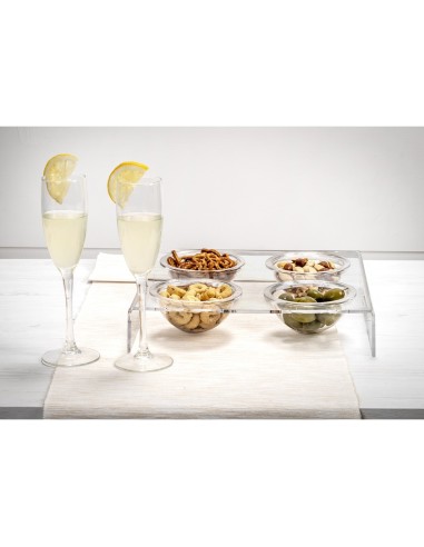 iPLEX Design - Bon Ton Porta Aperitivo Trasparente in plexiglass - 14x21x14,5 cm