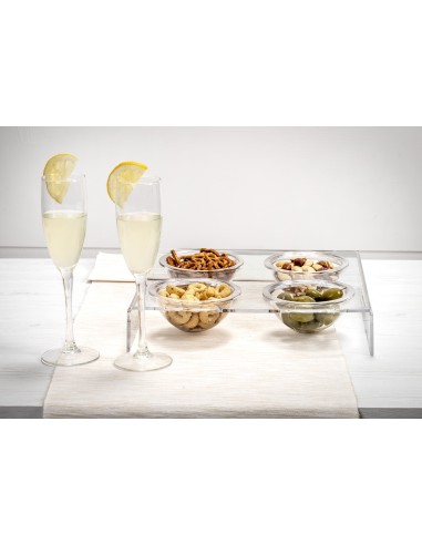 iPLEX Design - Bon Ton Porta Aperitivo Trasparente in plexiglass - 14x21x14,5 cm