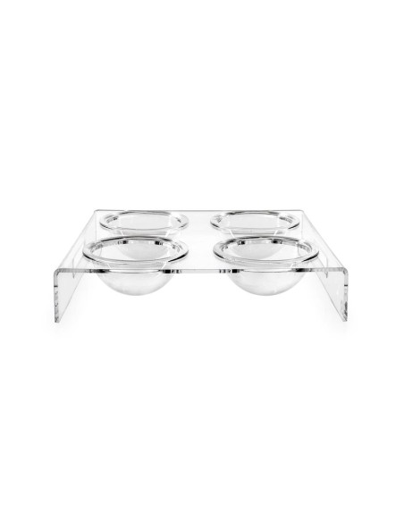 iPLEX Design - Bon Ton Porta Aperitivo Trasparente in plexiglass - 14x21x14,5 cm