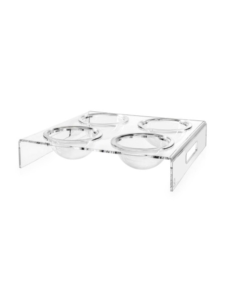 iPLEX Design - Bon Ton Porta Aperitivo Trasparente in plexiglass - 14x21x14,5 cm