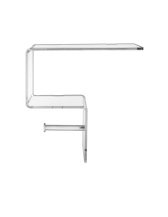 iPLEX Design - Clio Mensola Rotolo E Ripiano 2 in plexiglass - Trasparente - 30,5x30,5x15 cm