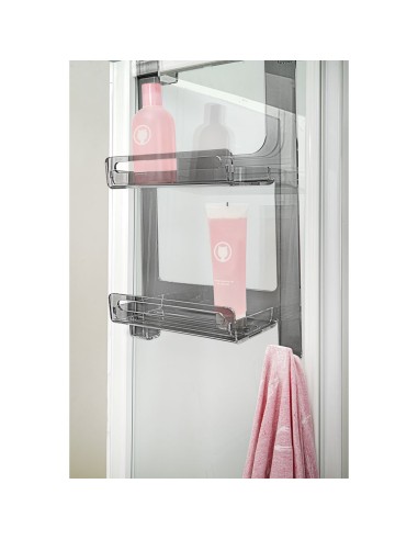 iPLEX Design - Clio Mensola Doccia Fume' in plexiglass - fumè - 33x19x56 cm