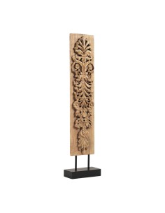 Blanc D' Ivoire - Statua ARABESQUES verticale su base in mango cm 15x8x65 h