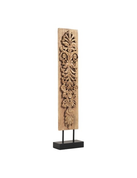 Blanc D' Ivoire - Statua ARABESQUES verticale su base in mango cm 15x8x65 h