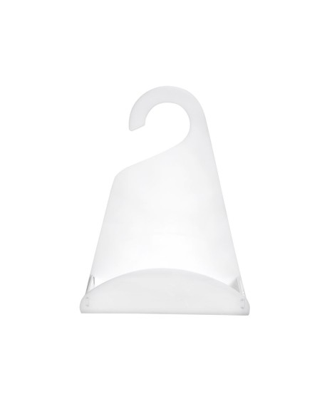 iPLEX Design - Clio Mensola Doccia Gruccia White in plexiglass - bianco - 24x31,5x10 cm