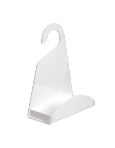 iPLEX Design - Clio Mensola Doccia Gruccia White in plexiglass - bianco - 24x31,5x10 cm