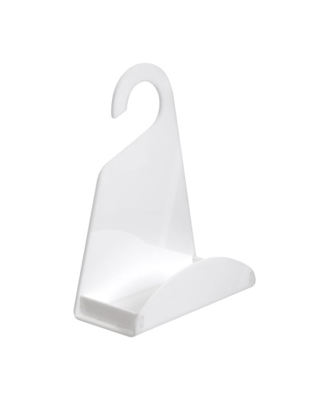 iPLEX Design - Clio Mensola Doccia Gruccia White in plexiglass - bianco - 24x31,5x10 cm