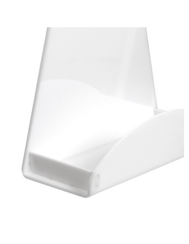 iPLEX Design - Clio Mensola Doccia Gruccia White in plexiglass - bianco - 24x31,5x10 cm