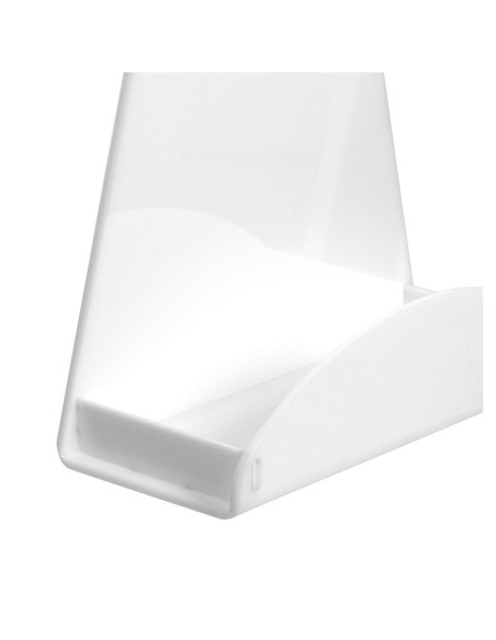 iPLEX Design - Clio Mensola Doccia Gruccia White in plexiglass - bianco - 24x31,5x10 cm