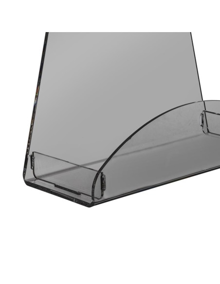 iPLEX Design - Clio Mensola Doccia Gruccia Fume' in plexiglass - fumè - 24x31,5x10 cm