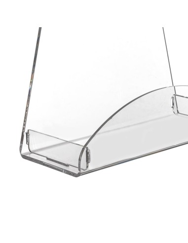 iPLEX Design - Clio Mensola Doccia Gruccia in plexiglass - Trasparente - 24x31,5x10 cm