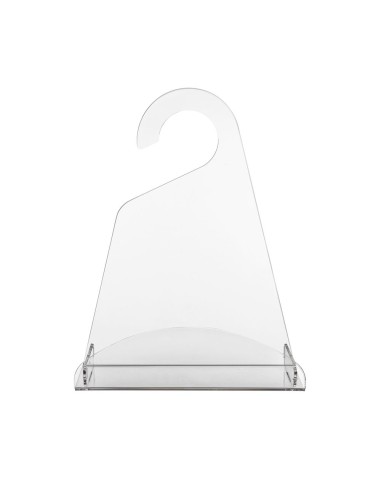 iPLEX Design - Clio Mensola Doccia Gruccia in plexiglass - Trasparente - 24x31,5x10 cm
