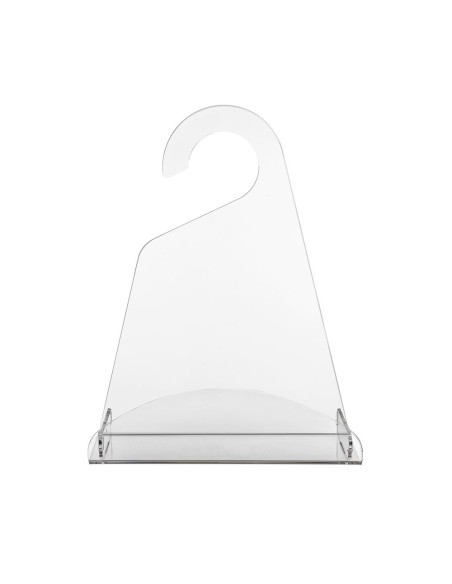 iPLEX Design - Clio Mensola Doccia Gruccia in plexiglass - Trasparente - 24x31,5x10 cm