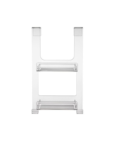 iPLEX Design - Clio Mensola Doccia in plexiglass - Trasparente - 33x19x56 cm