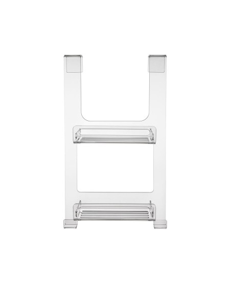 iPLEX Design - Clio Mensola Doccia in plexiglass - Trasparente - 33x19x56 cm