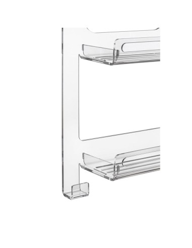 iPLEX Design - Clio Mensola Doccia in plexiglass - Trasparente - 33x19x56 cm