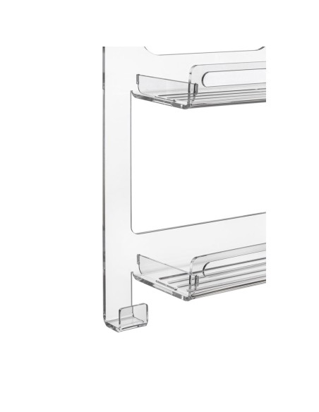 iPLEX Design - Clio Mensola Doccia in plexiglass - Trasparente - 33x19x56 cm