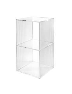 iPLEX Design - Clio Cubo Double Da Terra Plisse' in plexiglass - Trasparente - 30x60x30 cm